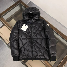 Moncler FW22 Violier Spider-Man Spider-Man Reißverschluss einfarbige Kapuzenjacke Daunenjacke-4319  