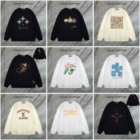 Louis Vuitton LV Grafikdruck Text gesticktes Sweatshirt-4405  