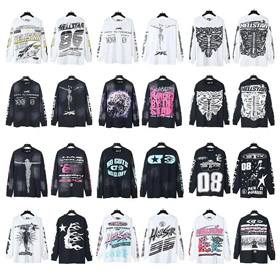 HELLSTAR Grafikdruck Langärmeliges T-Shirt-4428  